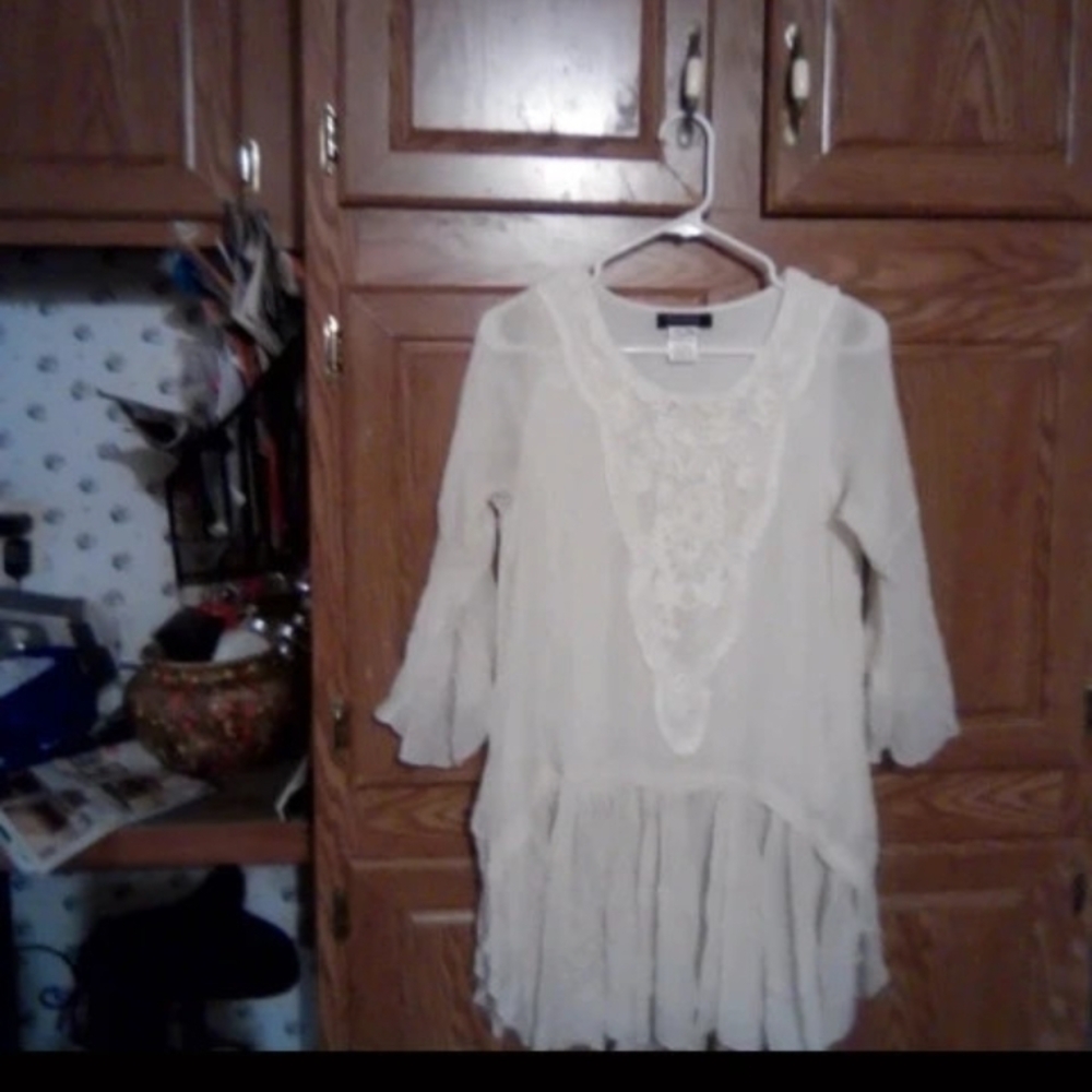 Elegant Cream Lace Blouse